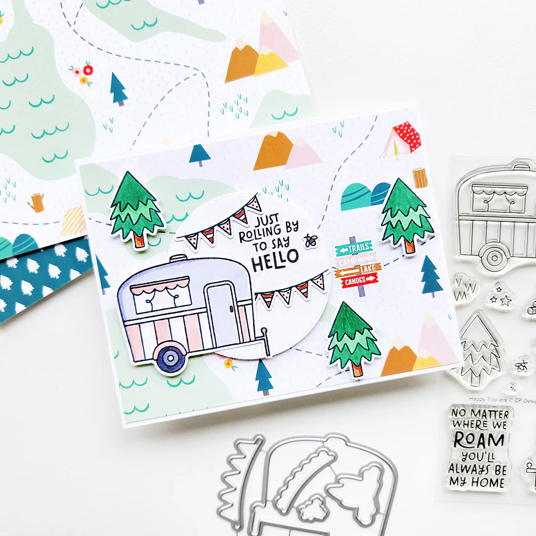 Catherine Pooler Designs - Trail Mix Collection - Clear Photopolymer Stamps - Happy Trail-ers
