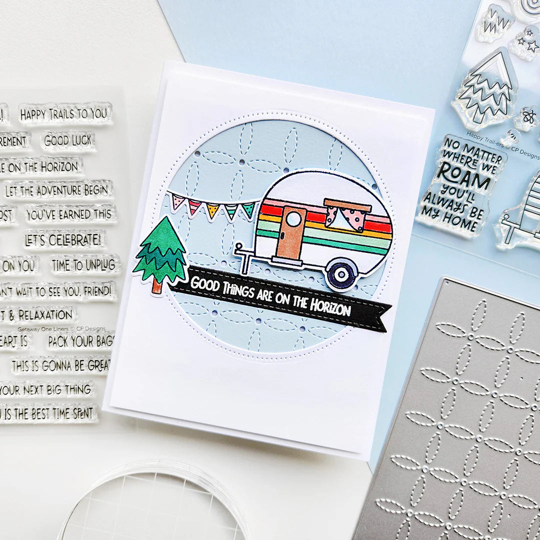 Catherine Pooler Designs - Trail Mix Collection - Clear Photopolymer Stamps - Happy Trail-ers