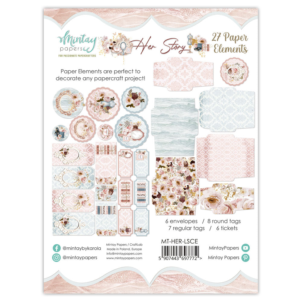 Mintay Papers - Her Story Collection - Embellishments - Paper Elements