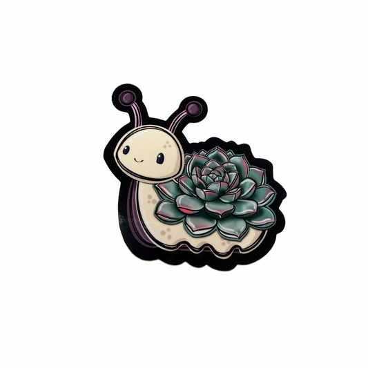 For Art Sake Stickers -  3" Sticker - Succulent Snail