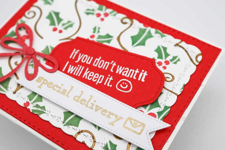 Emily Moore Designs - Layered Stencils - Holly And Swirls