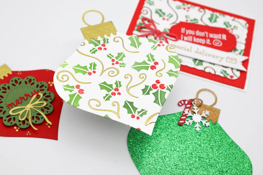 Emily Moore Designs - Layered Stencils - Holly And Swirls
