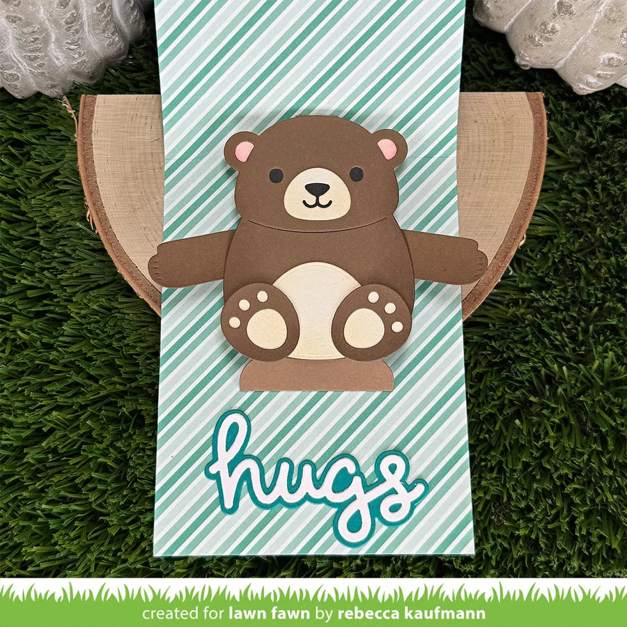 Lawn Fawn - Custom Craft Dies - Scripty Hugs Outline