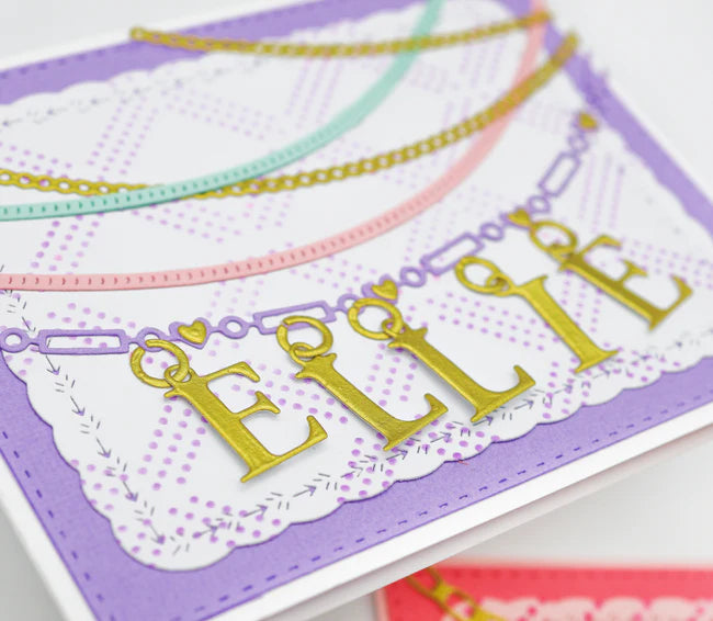 Emily Moore Designs - Simply Charming Collection - Dies - Vowel Charms