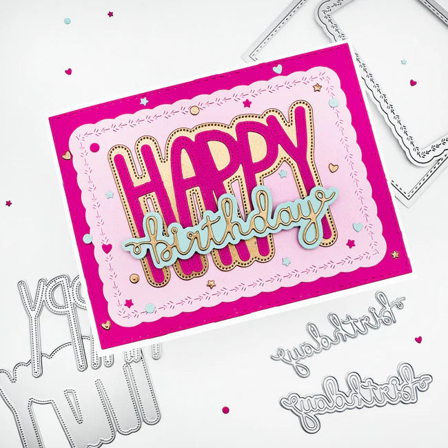 Emily Moore Designs - Dies - Happy Birthday Word - Short & Sweet