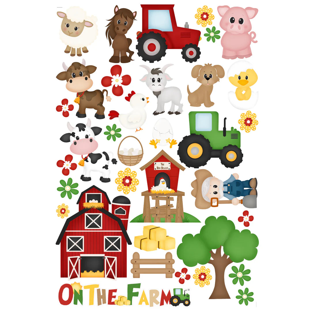 SSC - On The Farm - 12 x 12 Scrapbook Paper & Embellishment Kit