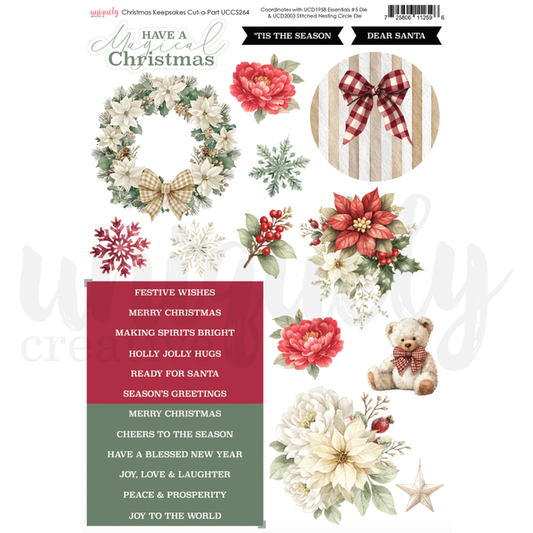 Uniquely Creative - Christmas Keepsakes Collection - Cut-a-Part Sheet