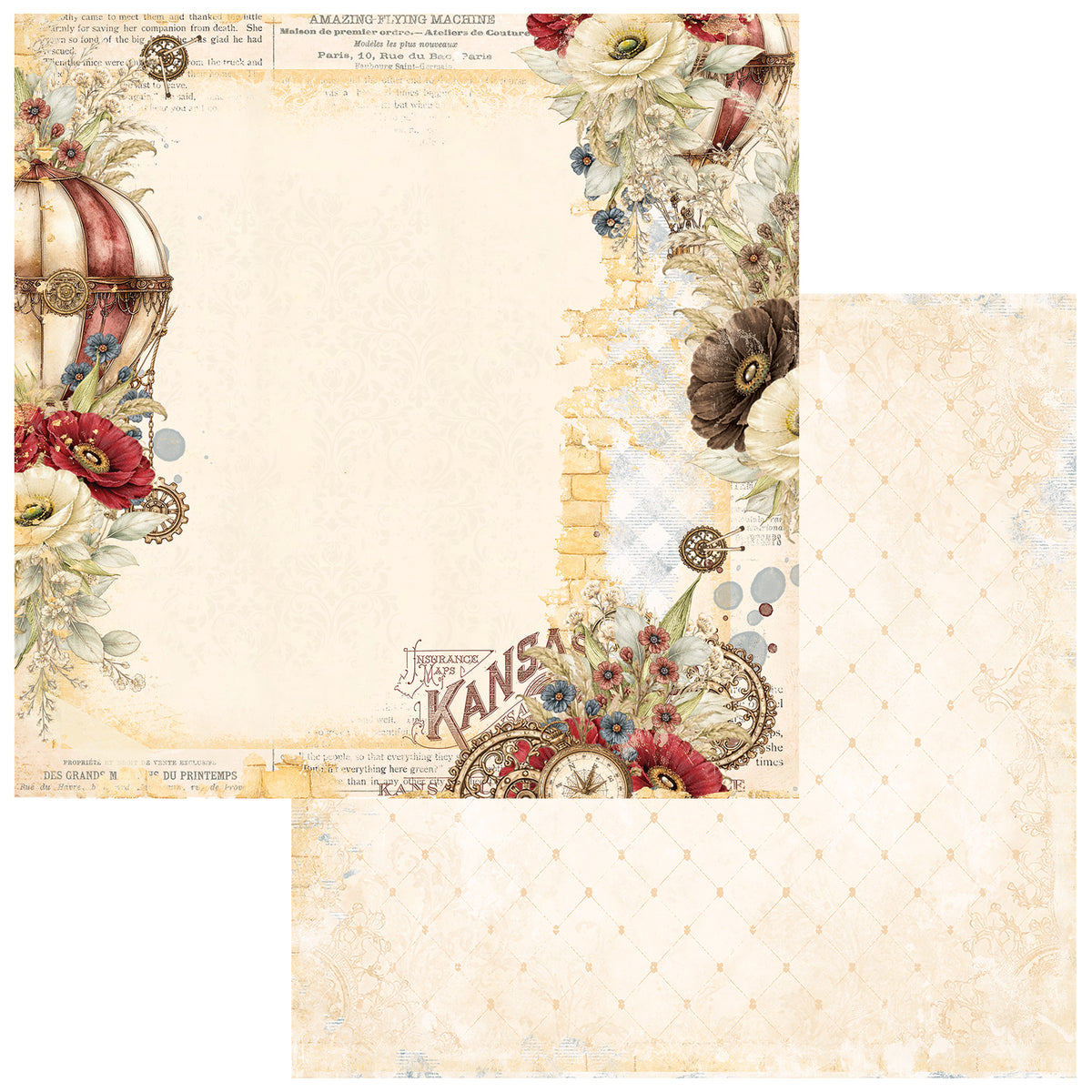 49 And Market - Chronicles Of Oz Collection - 12 x 12 Double Sided Paper - Makng The Journey