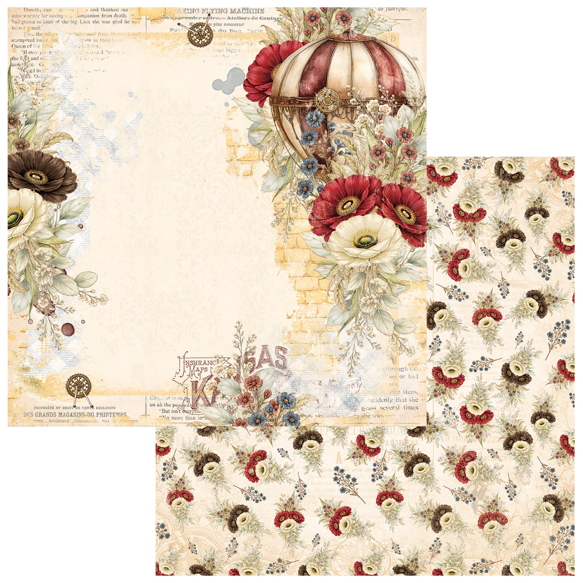 49 And Market - Chronicles Of Oz Collection - 12 x 12 Double Sided Paper - A Little Further