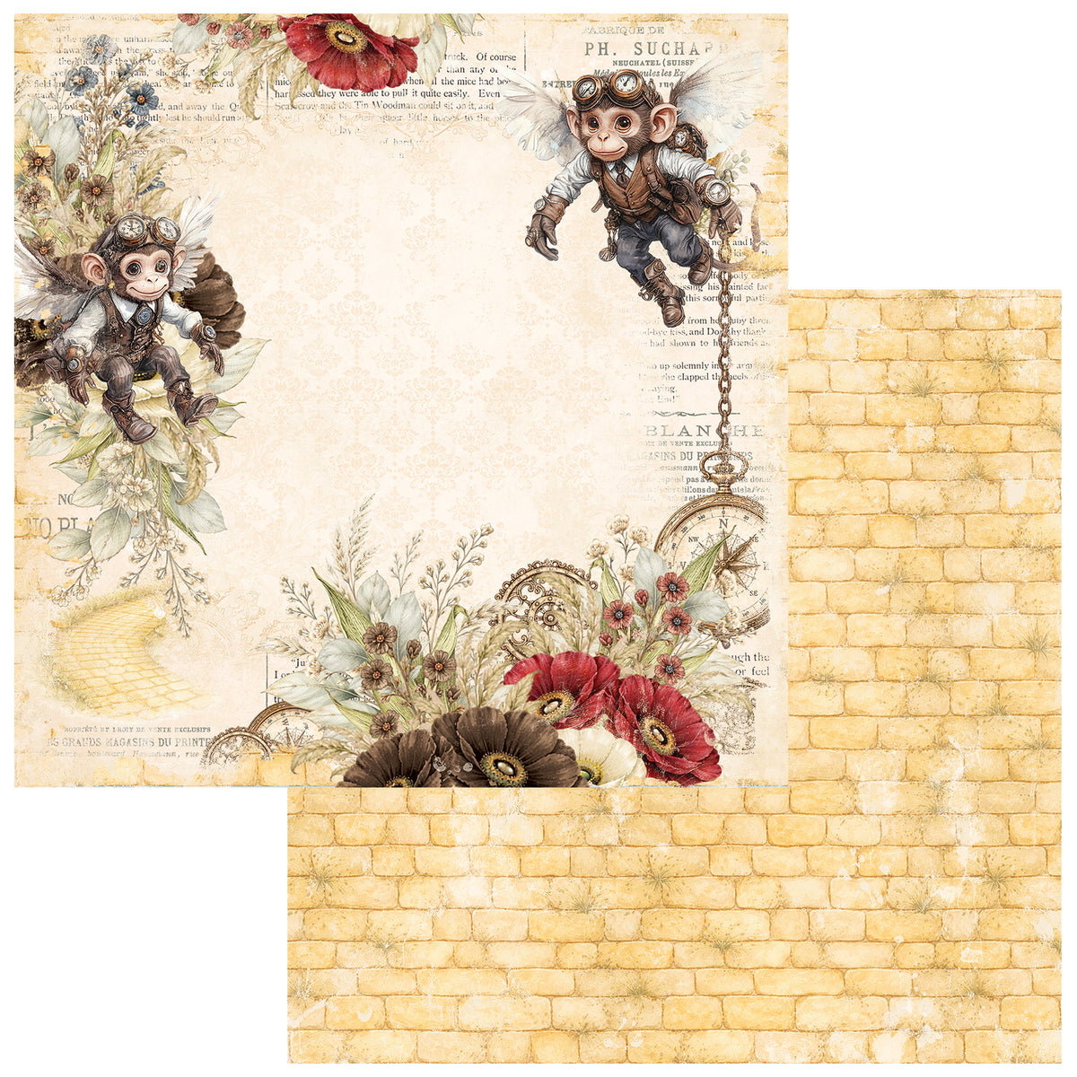49 And Market - Chronicles Of Oz Collection - 12 x 12 Double Sided Paper - Nowhere Near Home