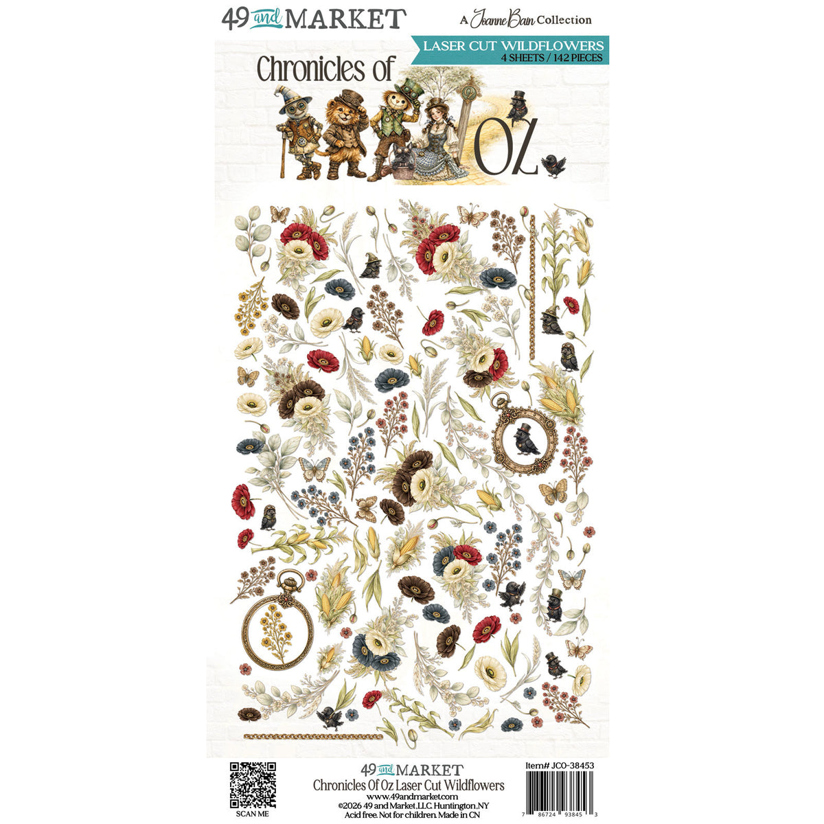 49 And Market - Chronicles Of Oz Collection - Laser Cut Wildflowers