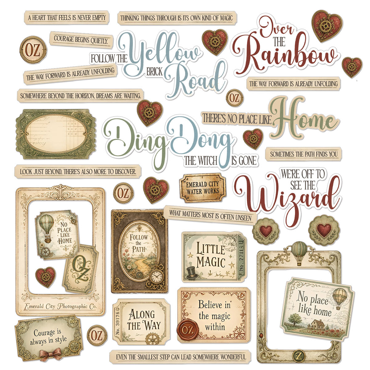 49 And Market - Chronicles Of Oz Collection - Chipboard Set