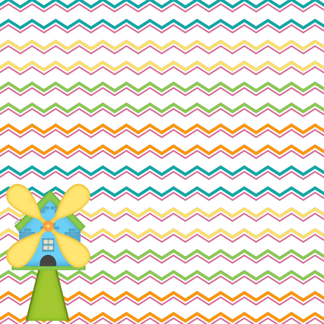 Scrapbook Supply Company - Just Fun Collection - 12 x 12 Double Sided Paper - Mini Golf
