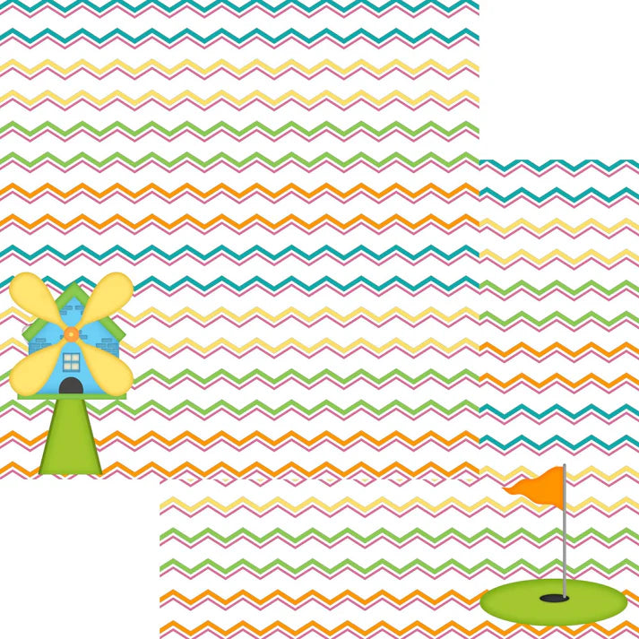 SSC Designs - Just Fun Collection - 12 x 12 Double-Sided Scrapbook Paper - Mini Golf