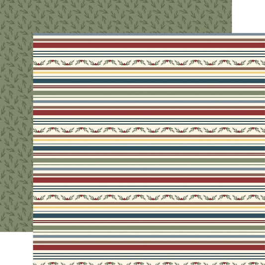 Echo Park - Joy To The World Collection - 12 x 12 Double Sided Paper - Holly Boughs