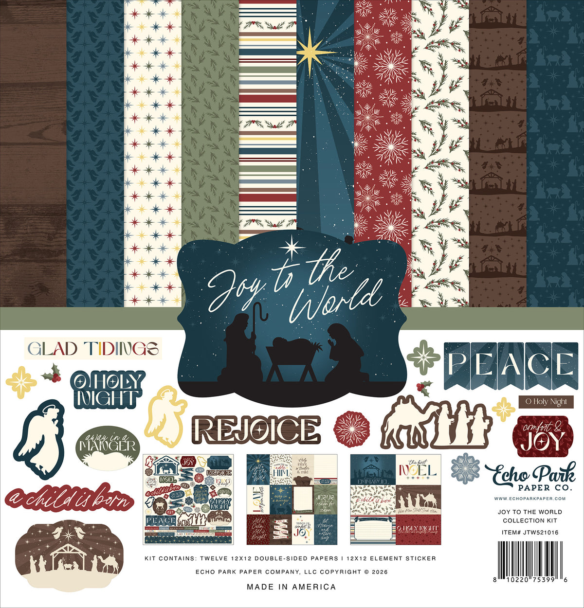 Echo Park - Joy To The World Collection - 12 x 12 Collection Kit