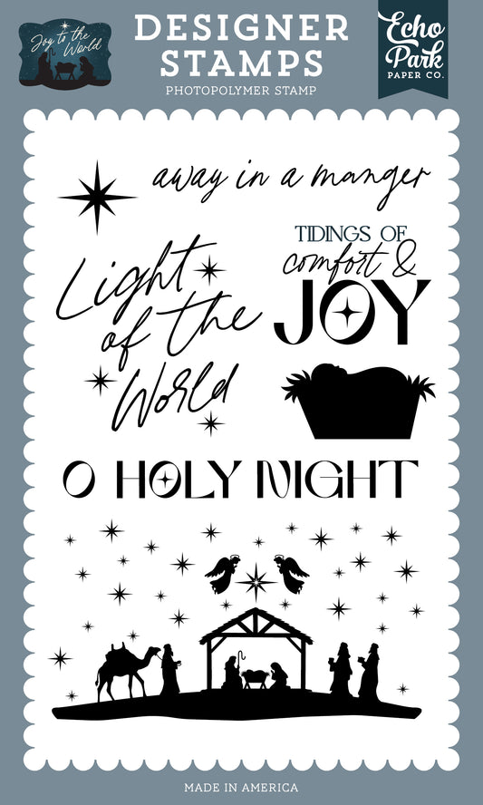 Echo Park - Joy To The World Collection - Clear Photopolymer Stamps - Light Of The World