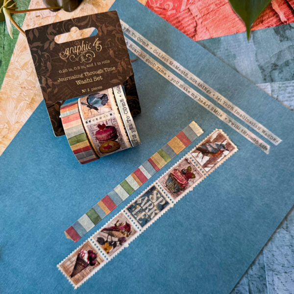 Graphic 45 - Journaling Through Time Collection - Washi Tape Set