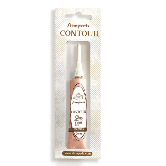 Stamperia - Create Happiness Christmas Plus Collection - Contour Liner - Rose Gold - 20 Ml