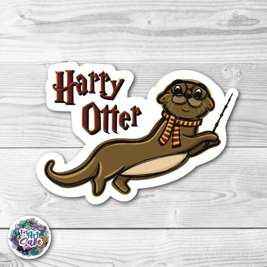 For Art Sake Stickers -  Wizard Pun Series- Harry Otter 3" Sticker