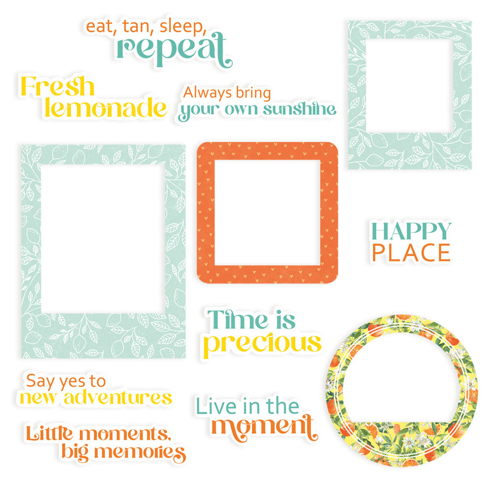 P13 - Fresh Lemonade Collection - Ephemera - Frames And Words