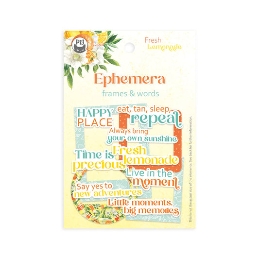 P13 - Fresh Lemonade Collection - Ephemera - Frames And Words