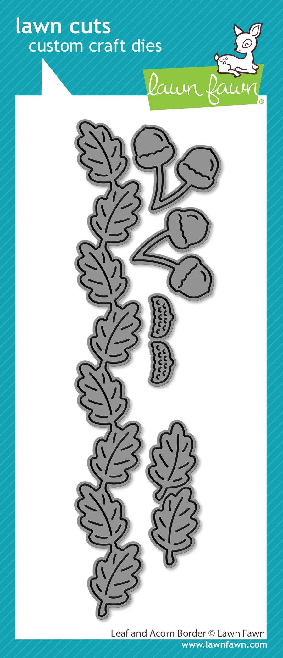 Lawn Fawn - Custom Craft Dies - Leaf And Acorn Border