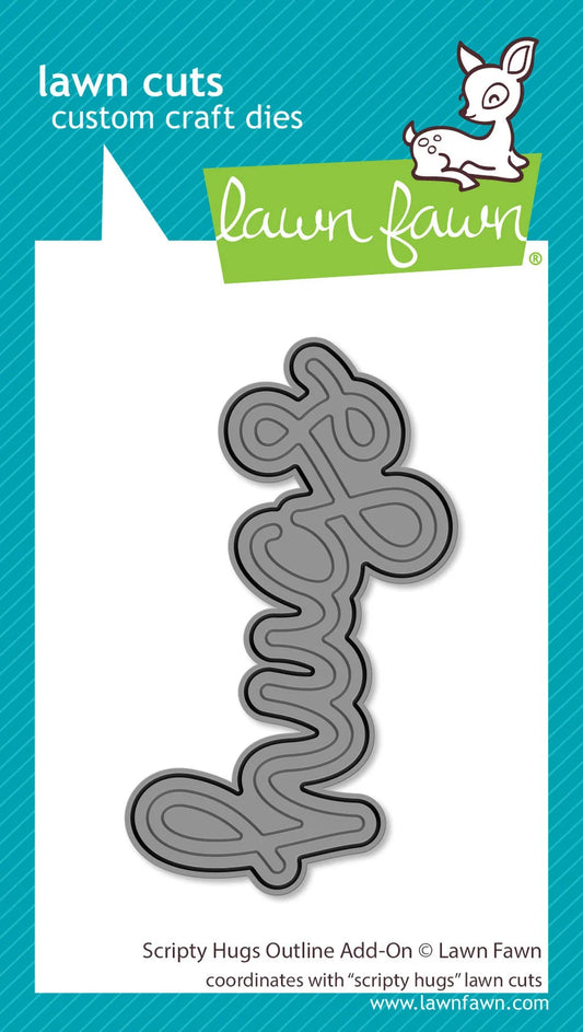 Lawn Fawn - Custom Craft Dies - Scripty Hugs Outline