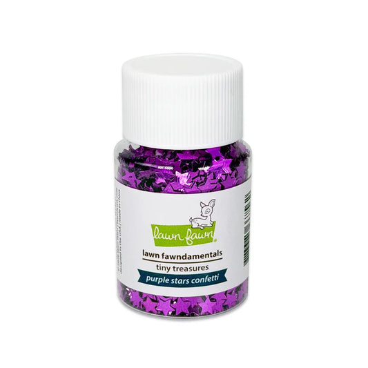 Lawn Fawn - Lawn Fundamentals - Tiny Treasures - Purple Stars Confetti