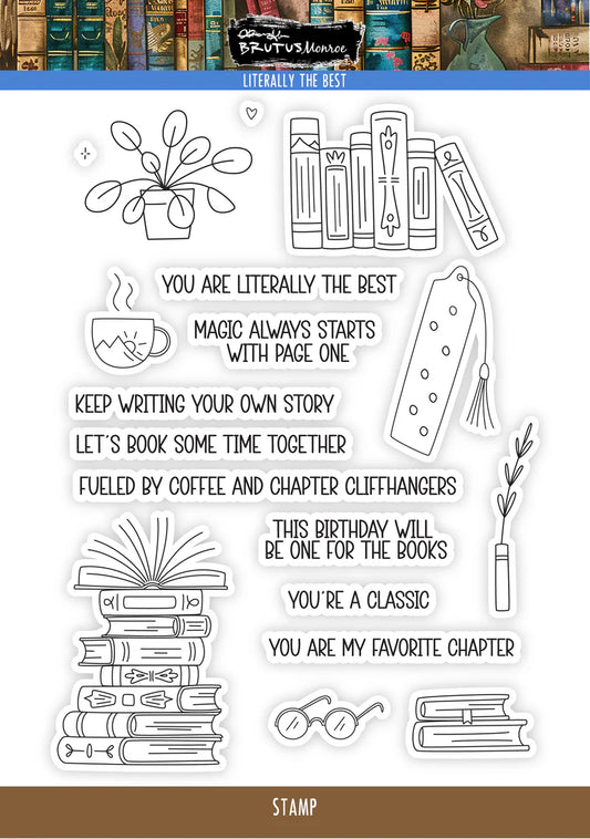 Brutus Monroe - Page Turner Collection - Clear Photopolymer Stamps - Literally The Best
