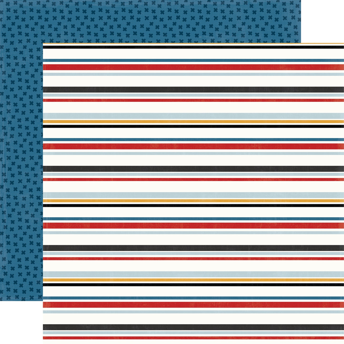 Echo Park - Mouse And Me Collection - 12 x 12 Double-Sided Paper - Retro Stripe