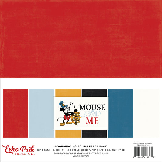 Echo Park - Mouse And Me Collection - 12 x 12 Paper Pack - Solids