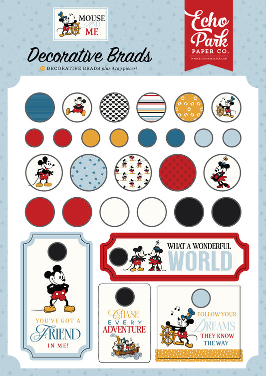 Echo Park - Mouse And Me Collection - Decorative Brads