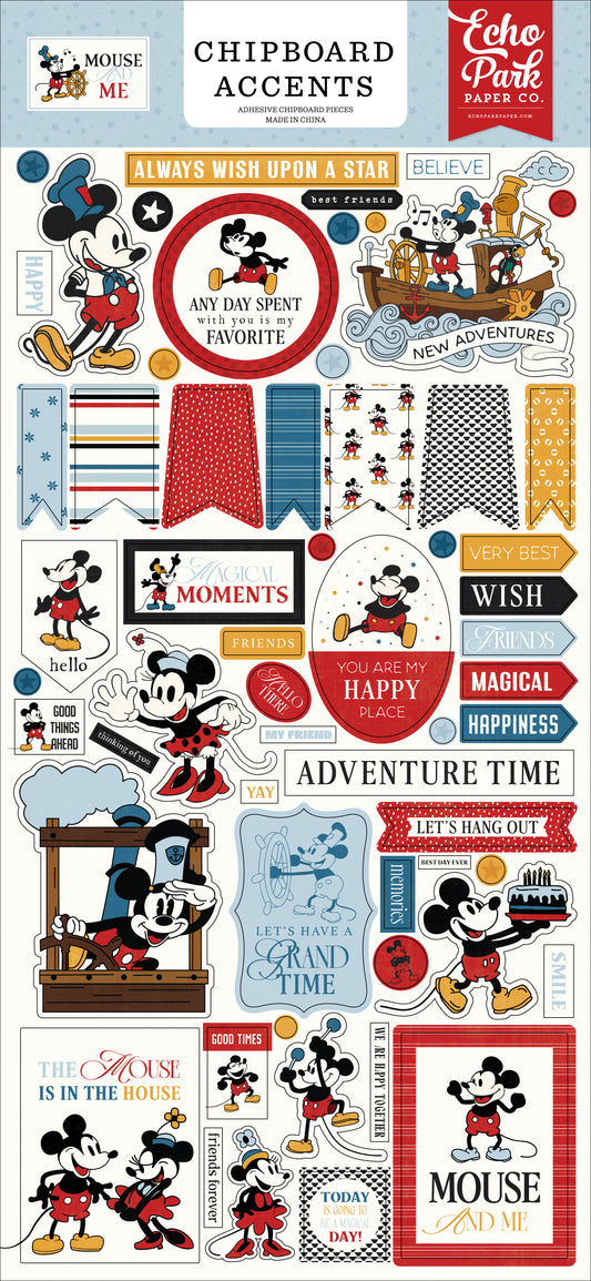 Echo Park - Mouse And Me Collection - Chipboard Accents