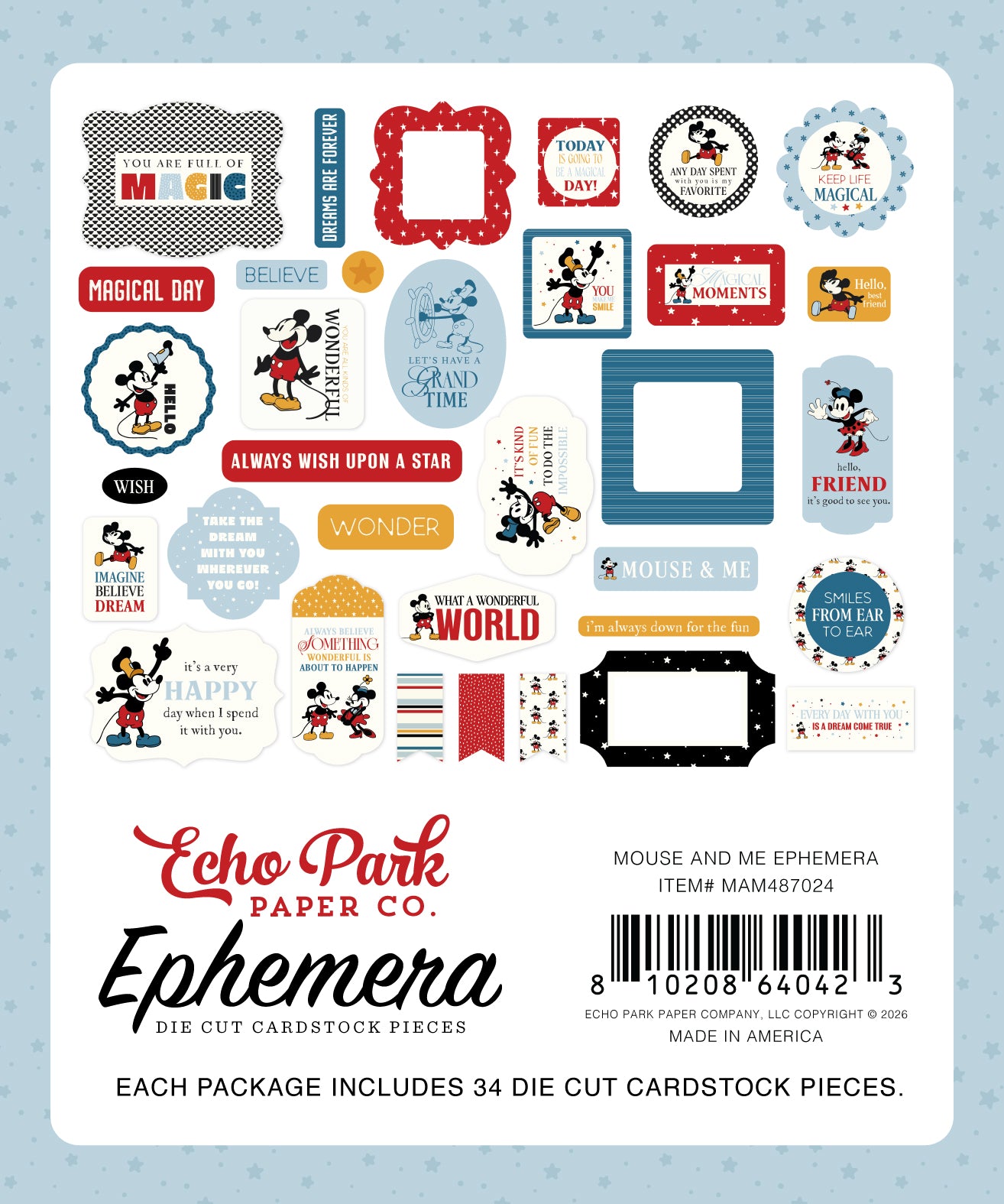 Echo Park - Mouse And Me Collection - Ephemera