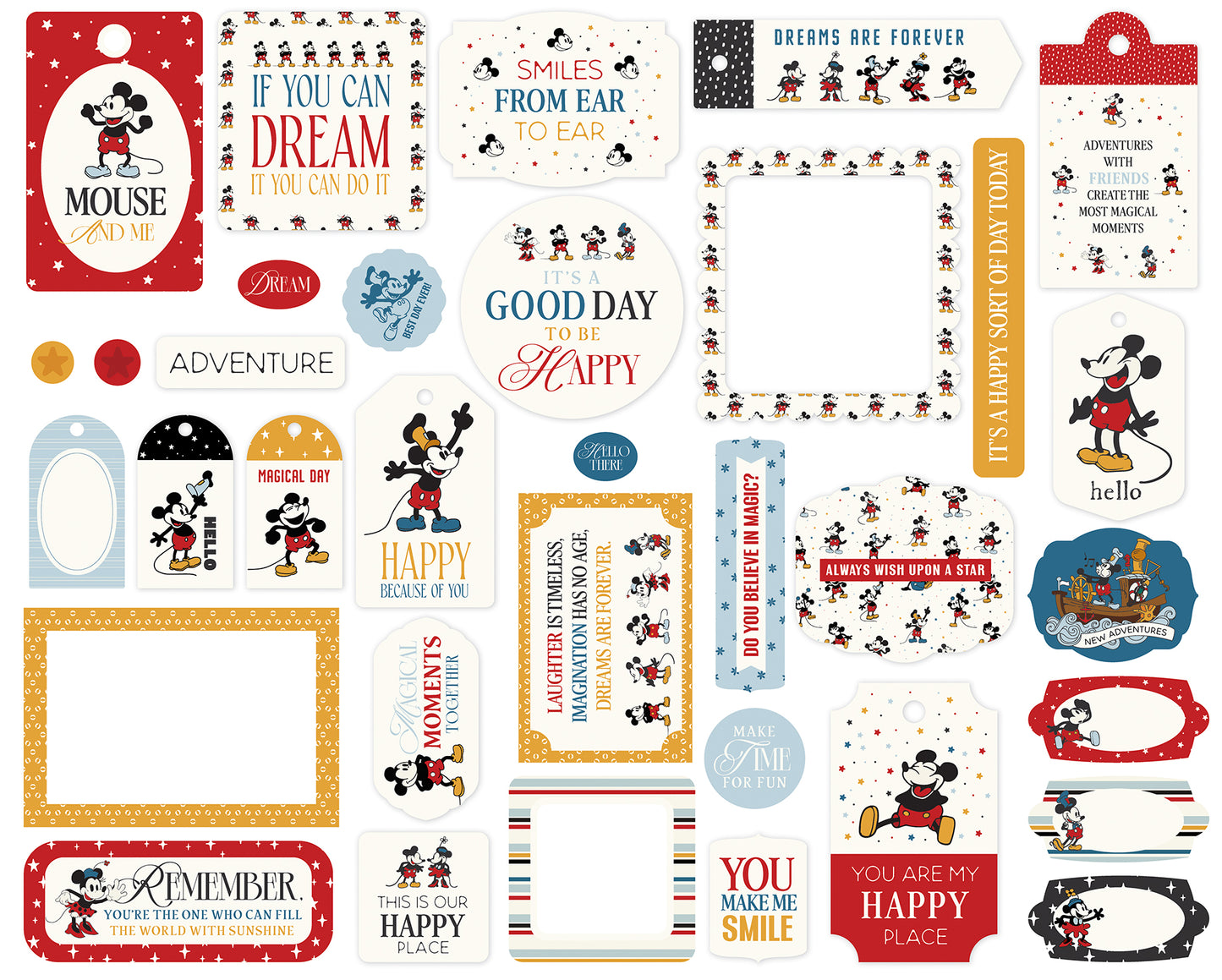 Echo Park - Mouse And Me Collection -  Frames & Tags