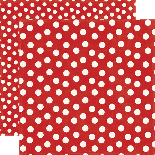 Echo Park - Mouse And Me Collection - 12 x 12 Double-Sided Paper - Red Dot
