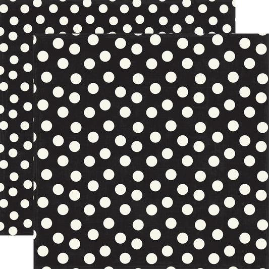 Echo Park - Mouse And Me Collection - 12 x 12 Double-Sided Paper - Black Dot