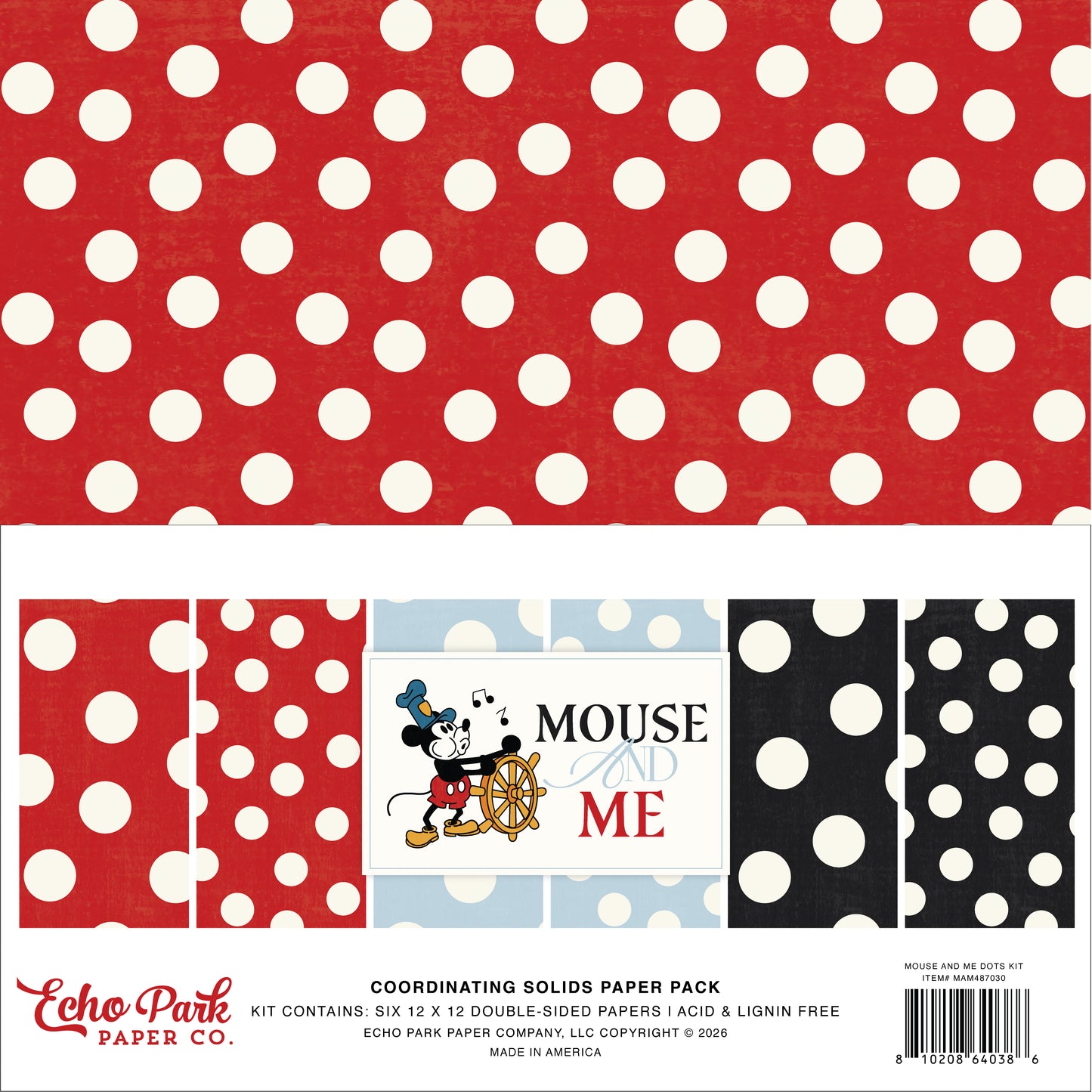 Echo Park - Mouse And Me Collection - 12 x 12 Paper Pack - Dots