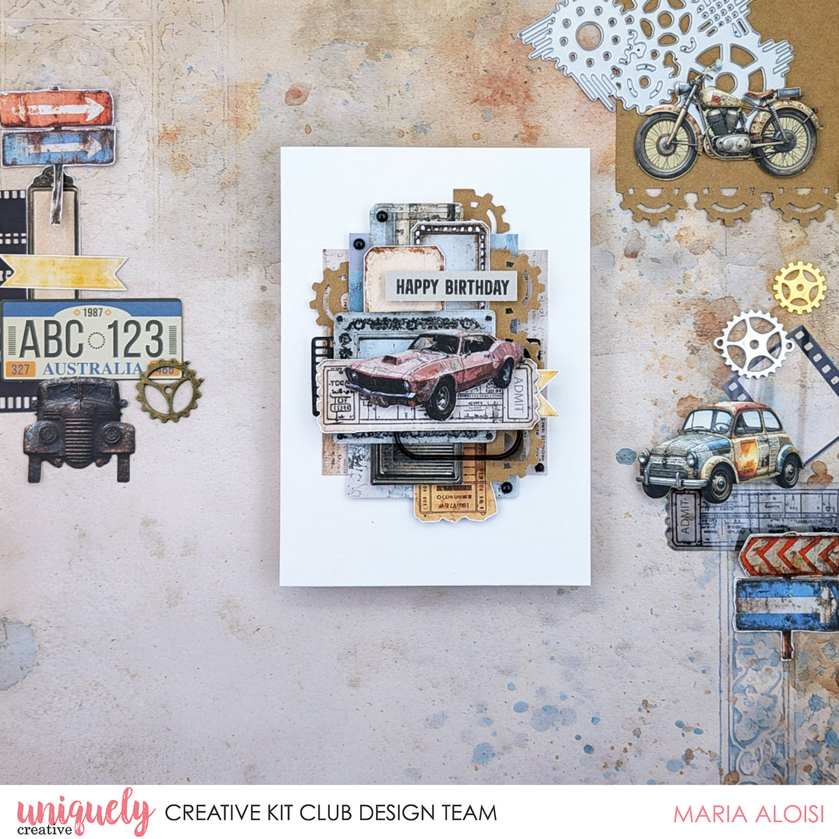 Uniquely Creative - Wings And Wheels Collection - Card Making Kit