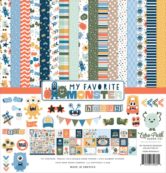 Echo Park - My Favorite Monster Collection - 12 x 12 Collection Kit