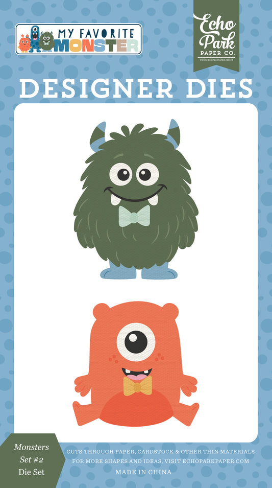 Echo Park - My Favorite Monster Collection - Designer Dies - Monsters Set 2