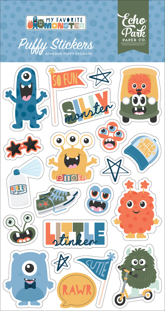 Echo Park - My Favorite Monster Collection - Puffy Stickers