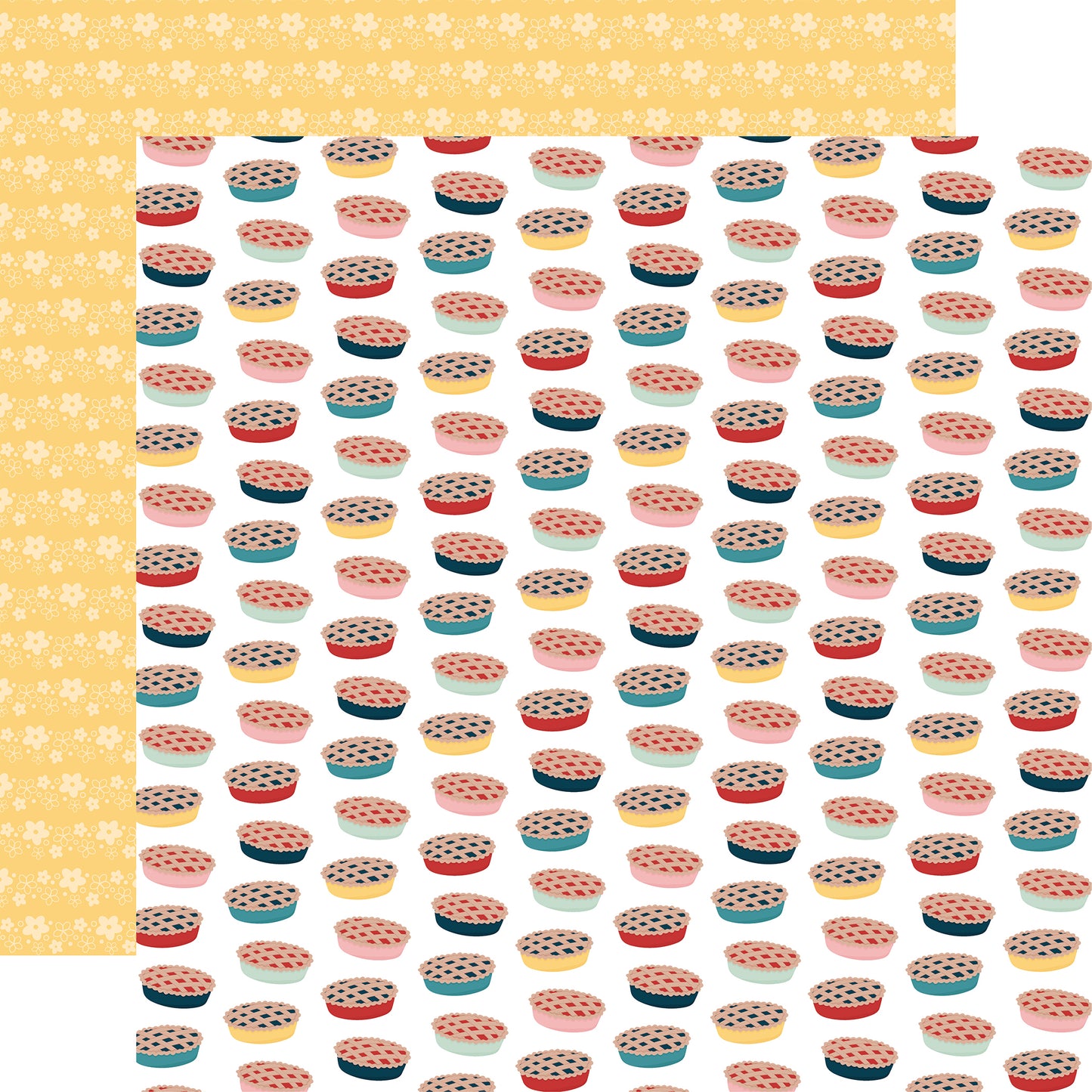 Echo Park - Mom's Kitchen Collection - 12 x 12  Double Sided Paper -Fresh Baked Pies