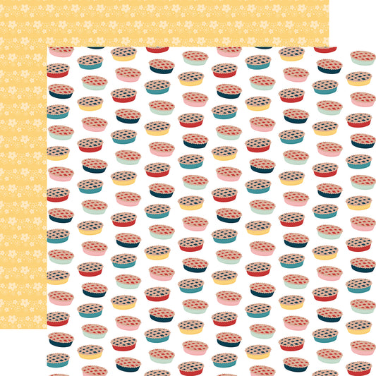 Echo Park - Mom's Kitchen Collection - 12 x 12  Double Sided Paper -Fresh Baked Pies