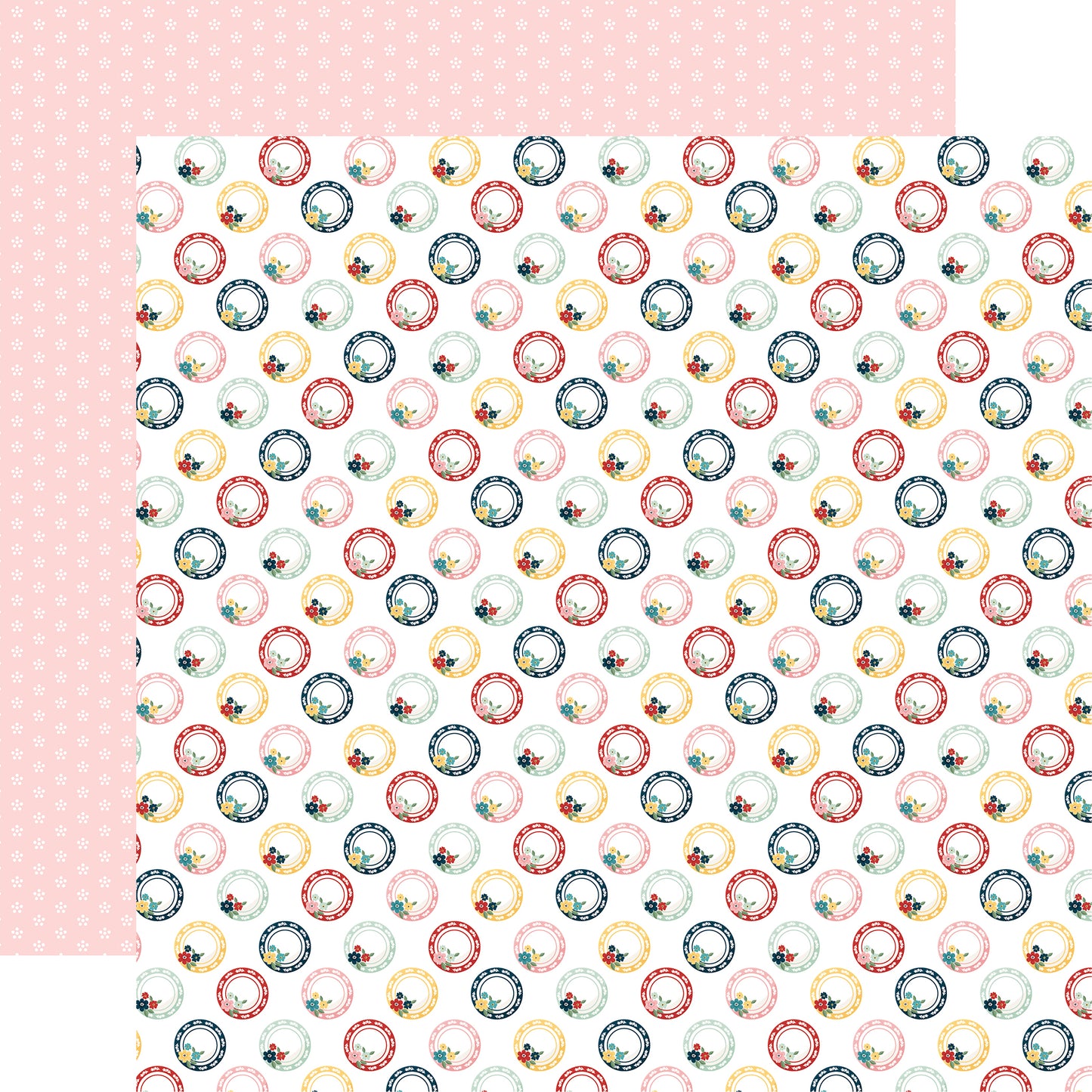 Echo Park - Mom's Kitchen Collection - 12 x 12  Double Sided Paper -Pretty Plates