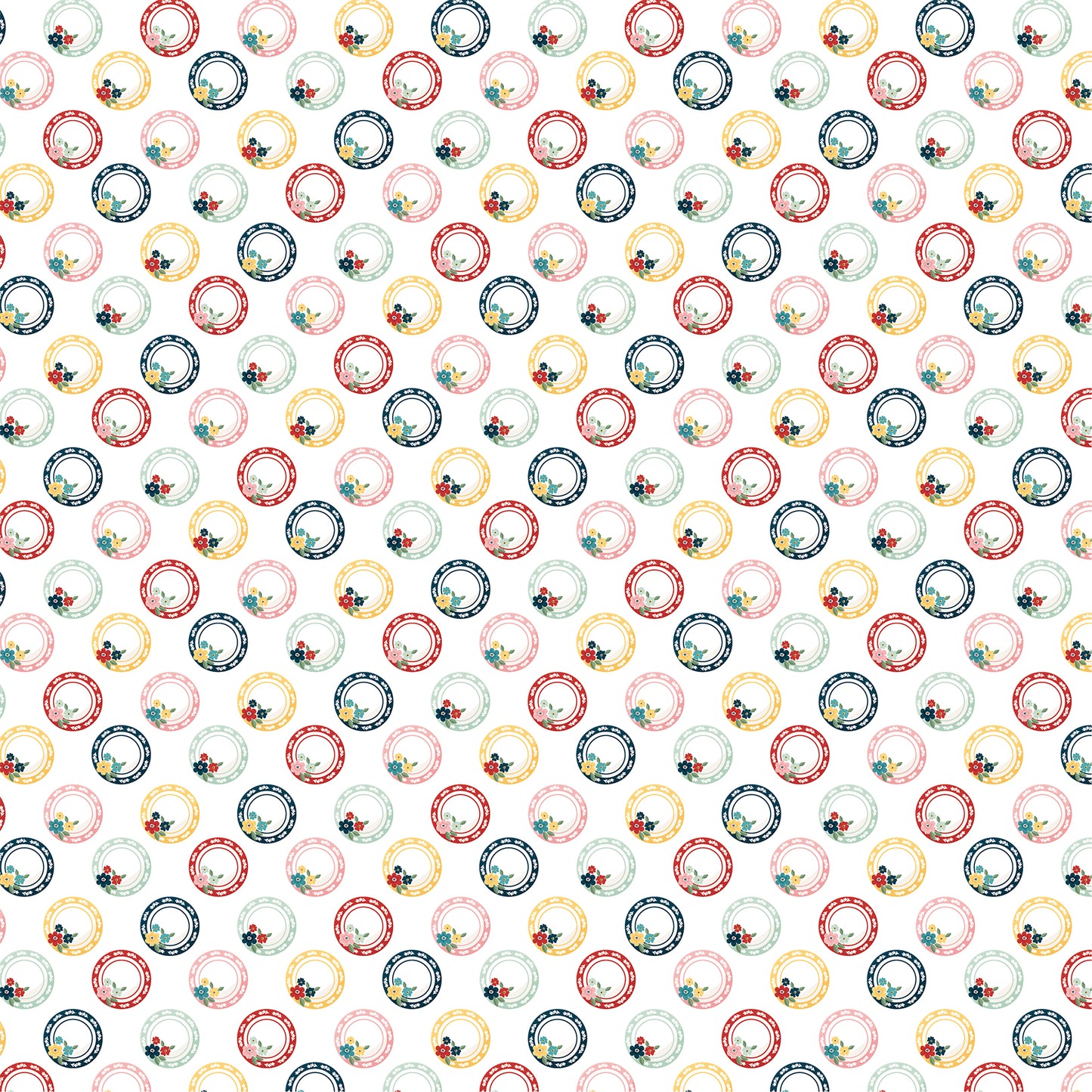 Echo Park - Mom's Kitchen Collection - 12 x 12  Double Sided Paper -Pretty Plates