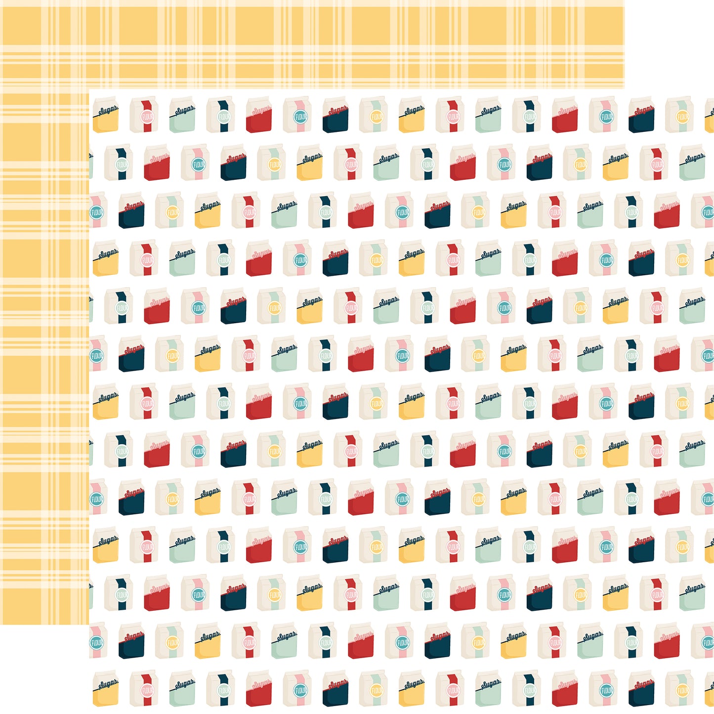 Echo Park - Mom's Kitchen Collection - 12 x 12  Double Sided Paper -Flour And Sugar