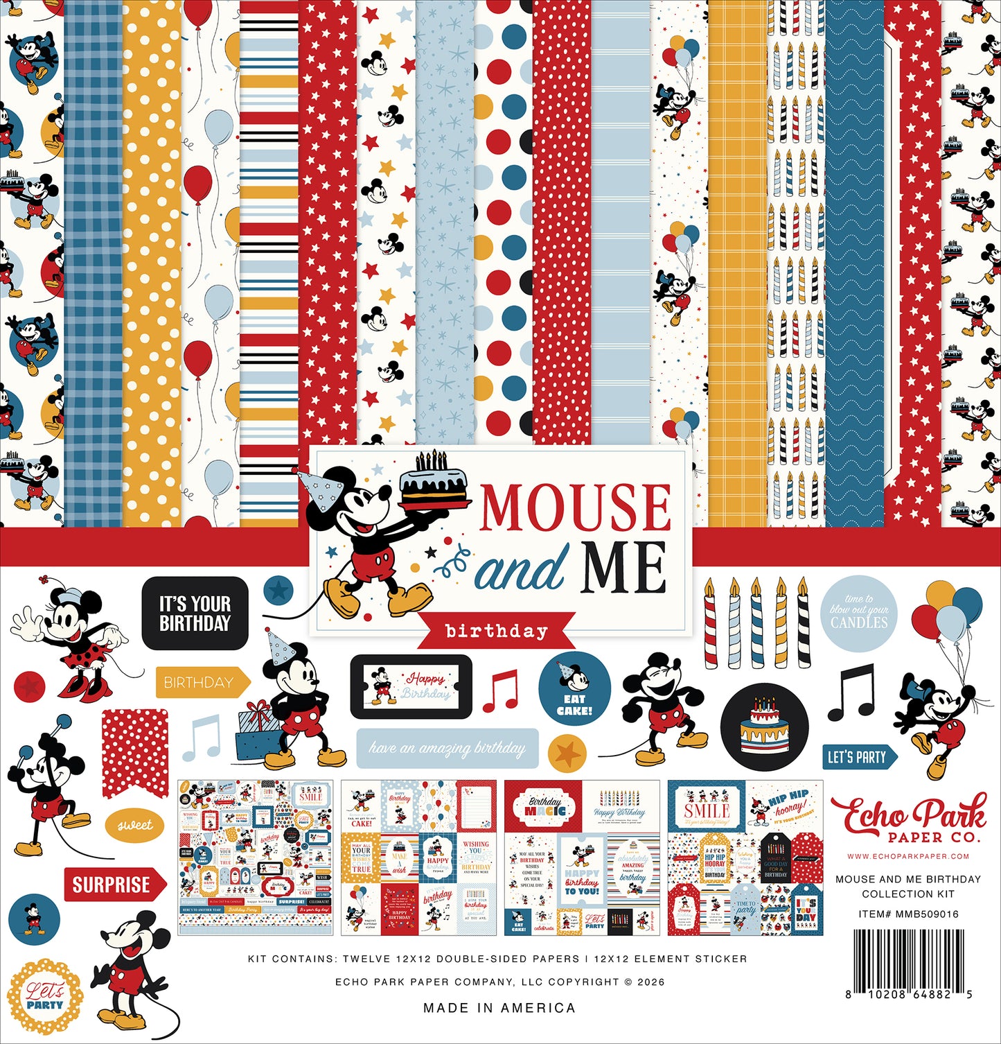 Echo Park - Mouse And Me Birthday Collection - 12 x 12 Collection Kit