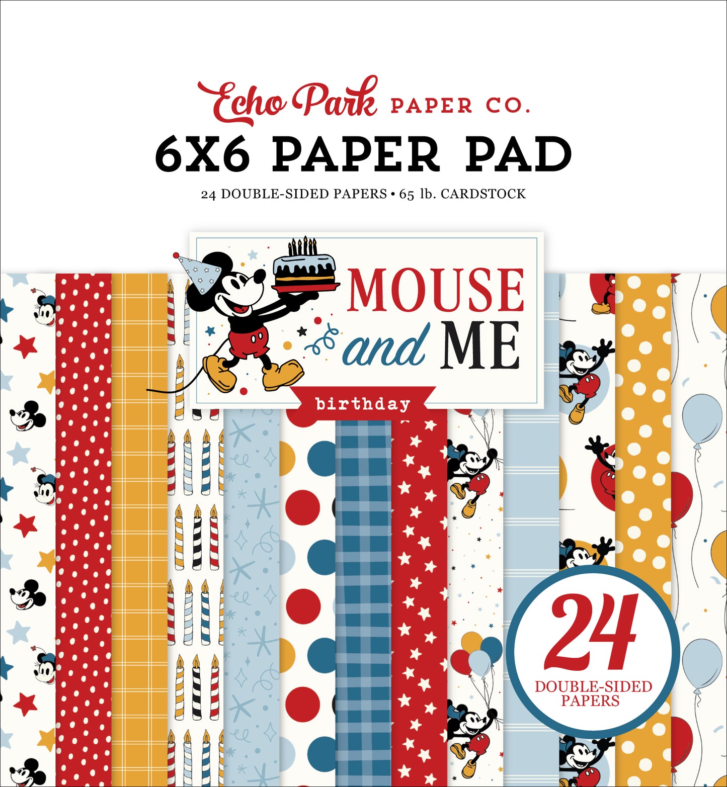 Echo Park - Mouse And Me Birthday Collection - 6 x 6 Paper Pad
